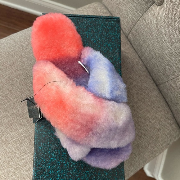 Emu Australia Mayberry Tie Dye W12655 Womens Purple Slides Slippers Shoes 10 - Picture 4 of 9